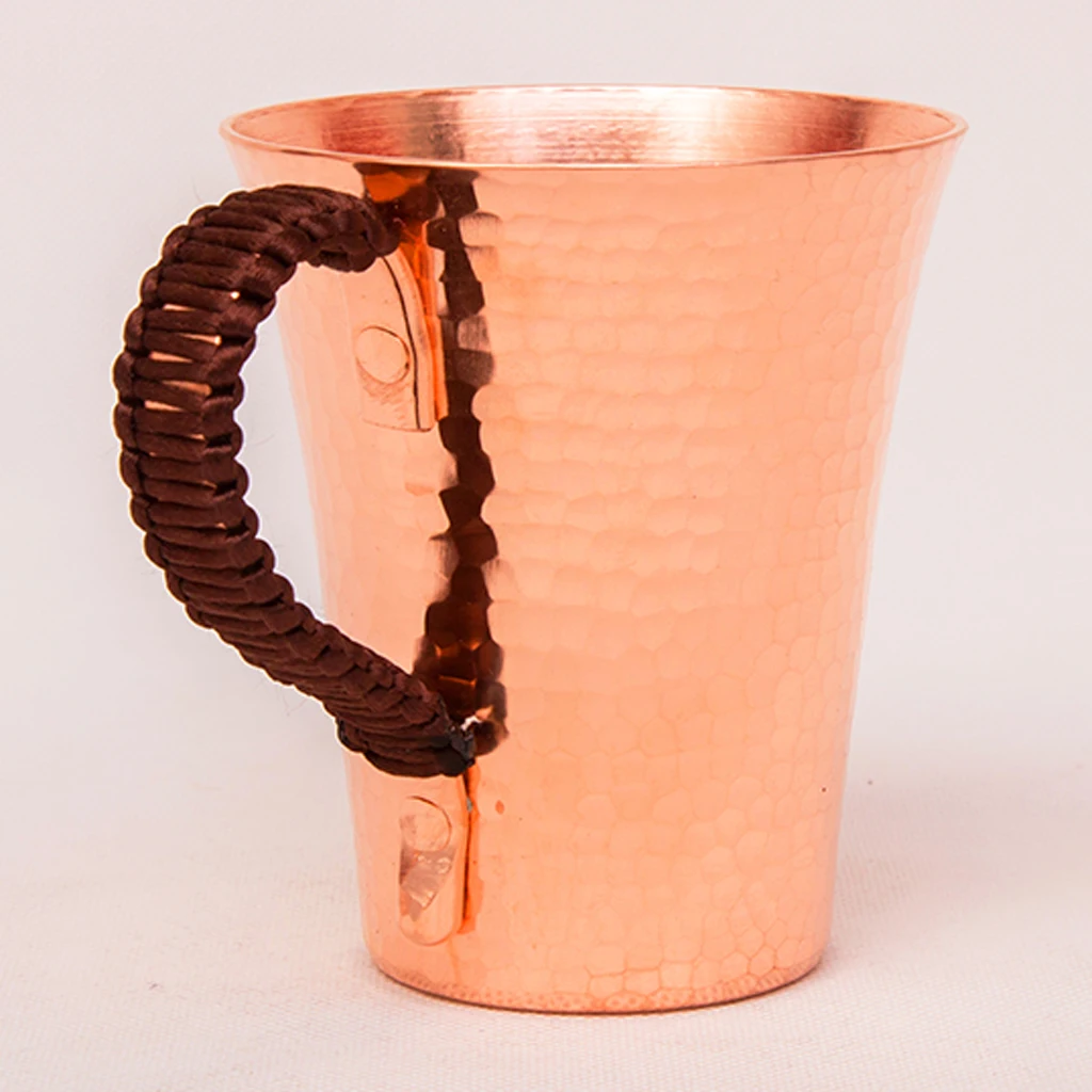 Moscow Mule Copper Mugs Solid Copper Drinking Cup for Moscow Mule Cocktail Wine Coffee Tea Drinks Beverage, 2 Sizes to Choose