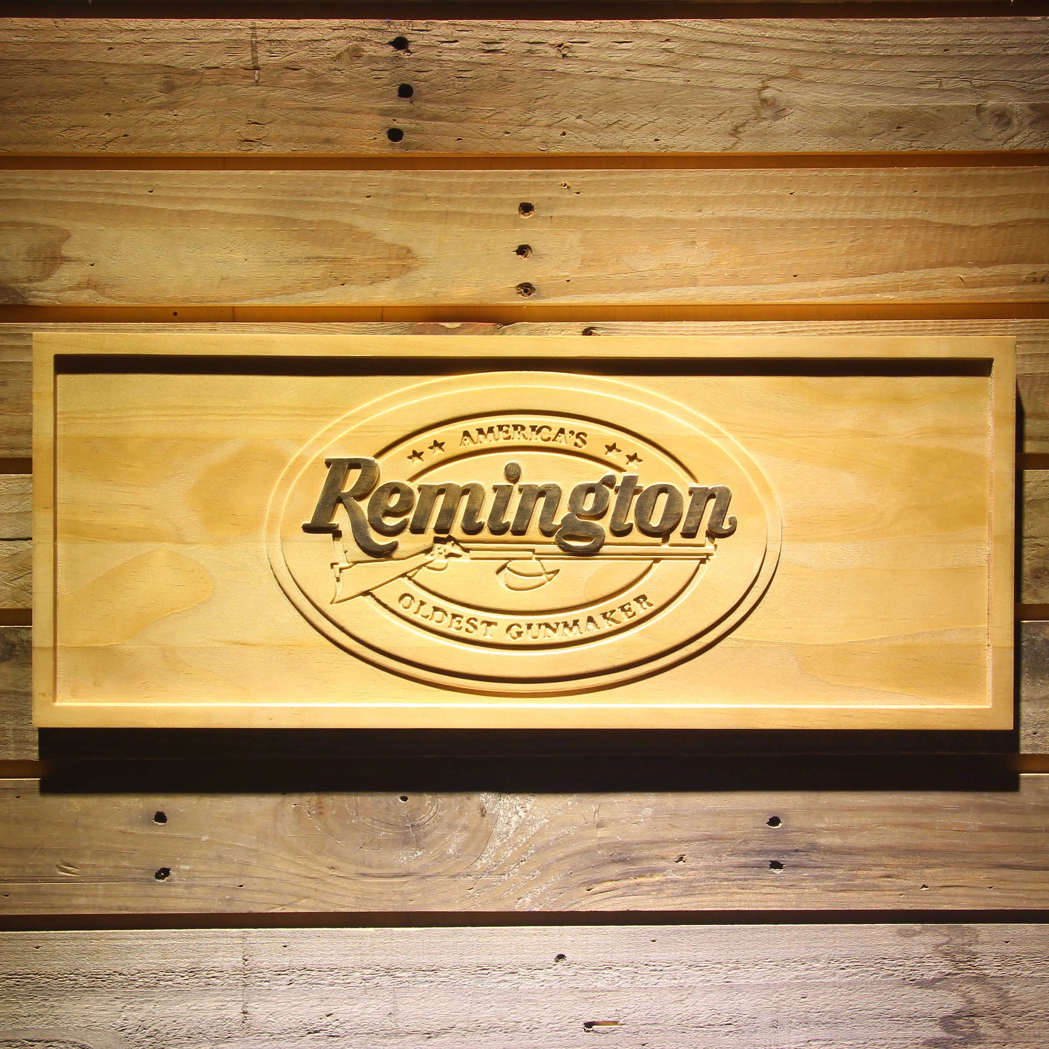 Remington 3D Wooden Bar Signs