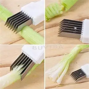 

1 Pcs new Stainless Steel Green Onions Cutter Green Spring Onion Slicer Device Vegetable Shredder Slicer Cutter Easy Handle