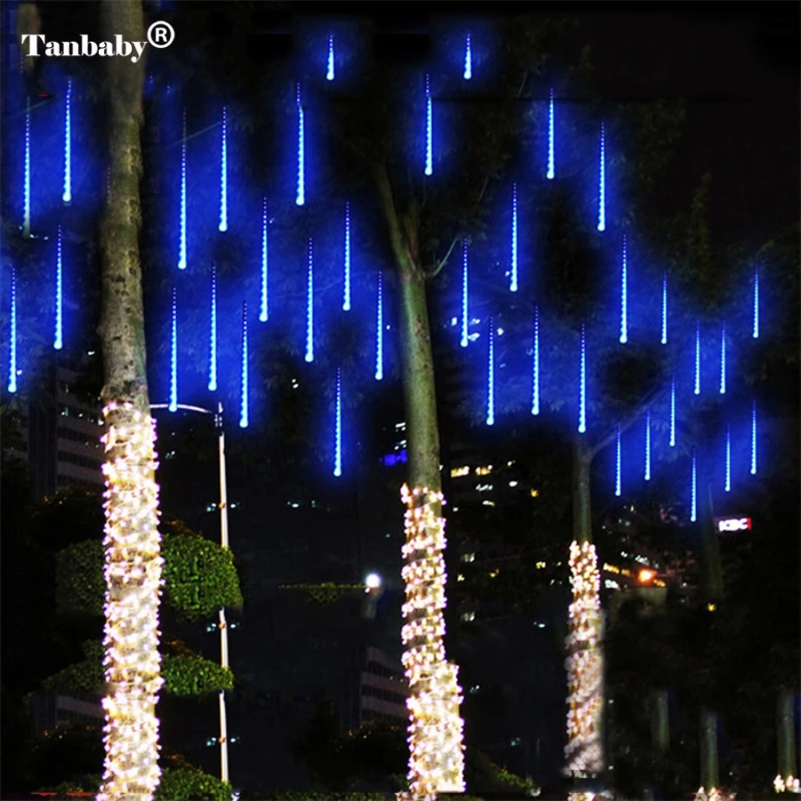 

Tanbaby 50cm 8 Tube 240 LEDs RGB Multi-color Meteor Shower Rain Tube String Light for Wedding Party Christmas Decoration Tree
