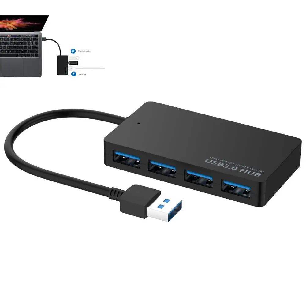 Tonbux USB 3,0 концентратор мульти 4 порта USB разветвитель OTG адаптер Высокая скорость индикатор Поддержка 5 Гбит/с для ПК компьютер Ноутбук конвертер