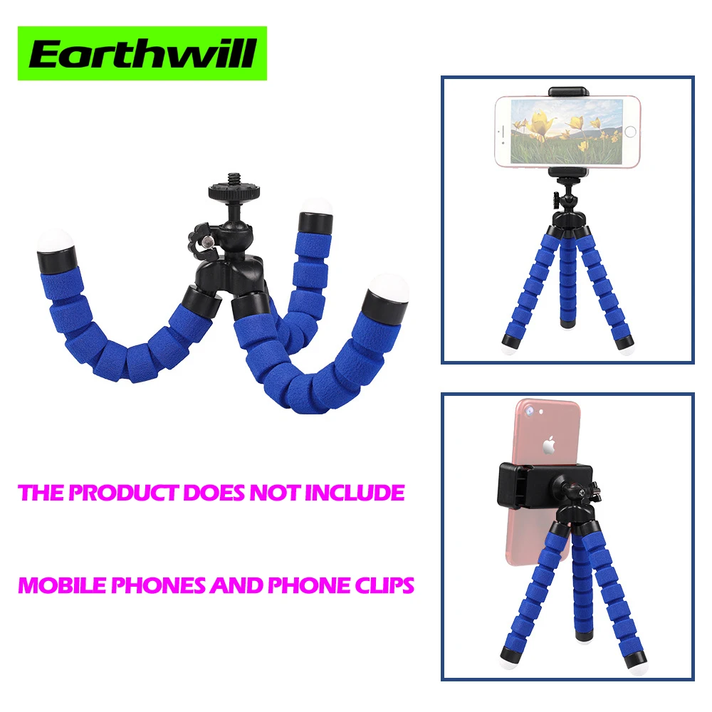 

photo studio Sponge small octopus mobile phone tripod Universal desktop stand 3 colors to choose from for Gopro