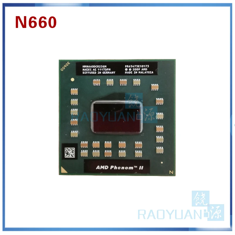Двухъядерный мобильный процессор AMD Phenom N660 HMN660DCR23GM 3 0 ГГц 35 Вт ноутбук Гнездо