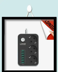 Wholesale UK US EU AC universal Socket extension panel 6USB adapter Outlet Surge Protector power Strip for phone  camera battery