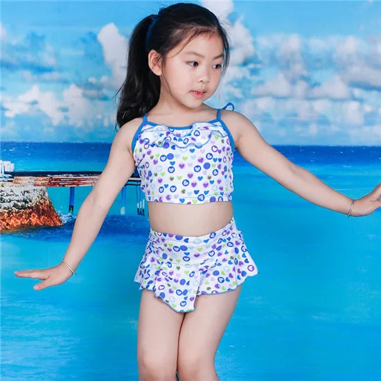 2016 girl two piece baby swimwear kids girls bikini swimsuit toddler ...