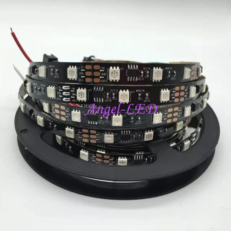 Лучшая цена 5 м/рулон DC12V ws2811 5050 SMD RGB Мечта адресуемый цифровой 1 ic управление 3 светодиодные внешние ic ws2811 Светодиодные пиксели полосы