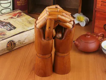 

Best Quality Flexible joints Wooden Mannequin Hands Props For Jewelry Display Hand Model Hot Sale