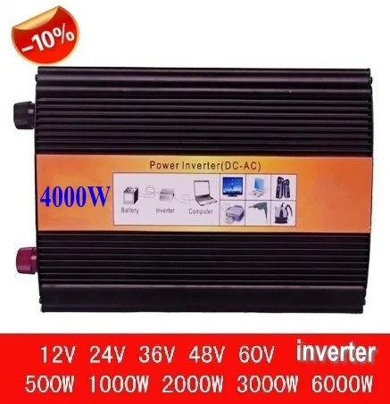 

4000W 12V 24V 48VDC 110V/120V/220V/230VAC 50Hz/60Hz Peak Power 8000W Pure Sine Wave Solar Inverter or Wind Inverter