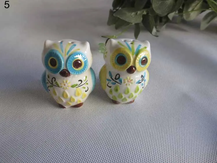 Чистый Набор для раскрашивания по керамике Солонка и перец набор для рождественского сезона - Цвет: owl