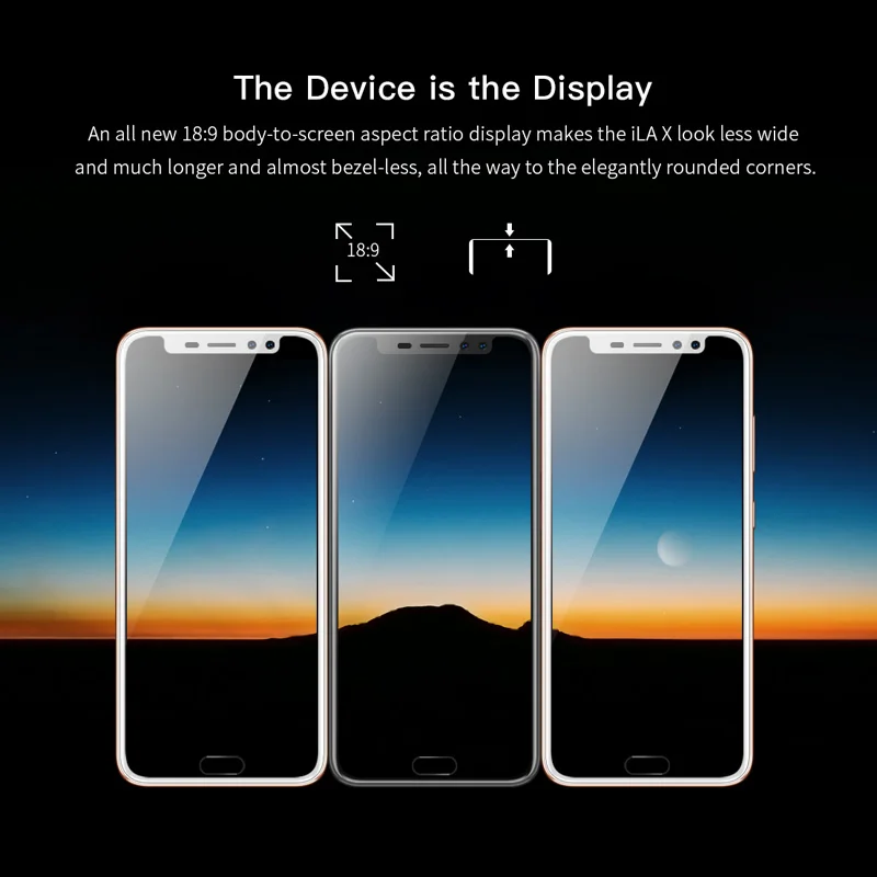 Teléfono móvil Original iLA X 3 GB RAM 32 GB ROM MT6737 5,5 pulgadas pantalla 18:9 teléfonos celulares Quad Core 13MP + 5MP huella dactilar teléfono inteligente Teléfono móvil Original iLA X 3 GB RAM 32 GB ROM MT6737 5,5 pulgadas pantalla 18:9 teléfonos celulares Quad Core 13MP + 5MP huella dactilar teléfono inteligente