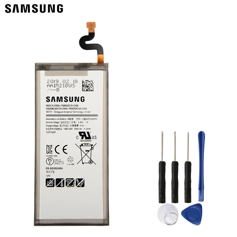 Samsung сменный аккумулятор EB-BG892ABA для samsung Galaxy S8 активный подлинный Аккумулятор для телефона 4000 мАч