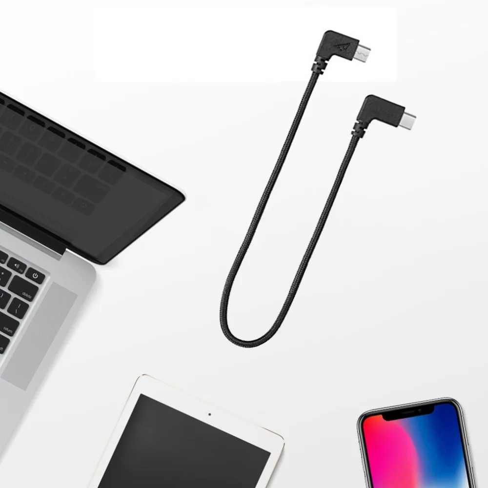 

Compatible Mavic Pro 2 Type C Cable To Micro Usb Otg Cable 1Ft Nylon Braised Right Angle Compatibel With Dji Mavic 2