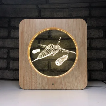 

Creative Wooden Fighter LED Night Light 7 Color Change Desk Light Action Figures Boys Girls Birthday Toys #489