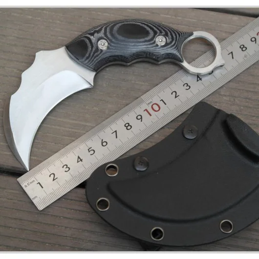 Karambit коготь открытый нож охотничьи ножи кемпинг инструмент выживания + деревянная ручка тактический нож из нержавеющей стали EDC нож +