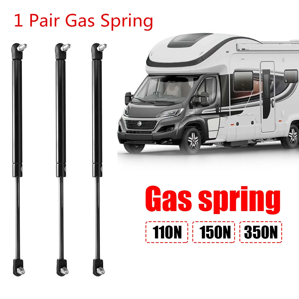 

A Pair 40CM 110N/150N/350N Gas Locker Spring Strut Telescopic Slow Down Support Arm GS16 For RV Bailey Caravan