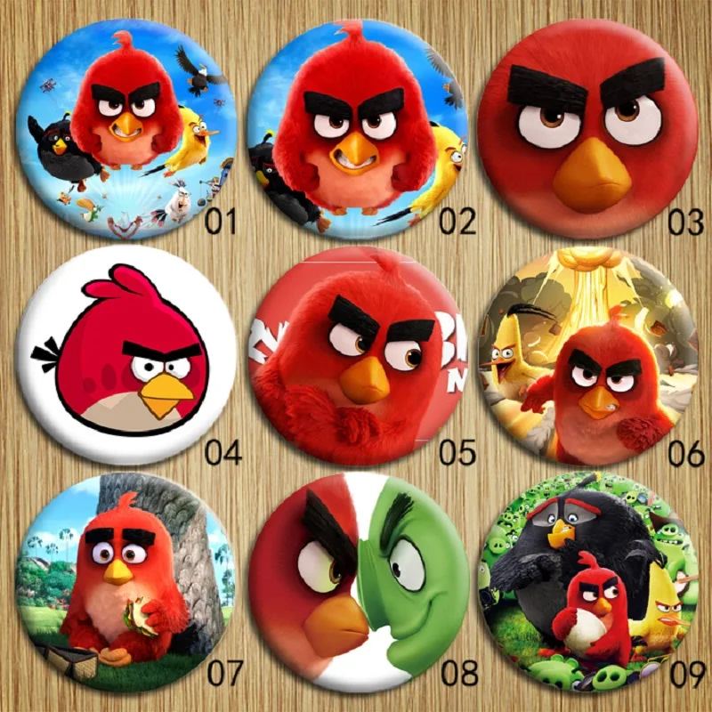 Вечерние классические броши в виде животных из мультфильма «Angry Birds», Милые Броши в виде Красной птицы, персонализированные подарки для друзей