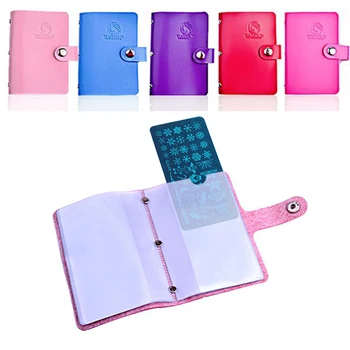 

20slots Rectangular Nail Art Stamping Plate Case Holder Stamp Template Concise Organizer Album Storage Collections