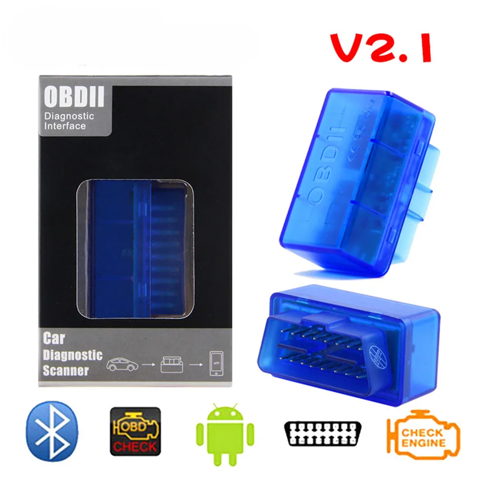 Супер Мини версия ELM327 Bluetooth V2.1 OBD2 Elm 327 Автомобильный диагностический сканер