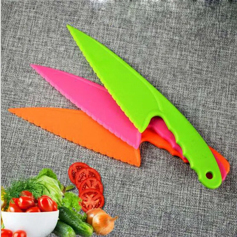 Safe PP Plastic Cake Sandwich Bread Knife Vegetable Fruit Cutter with