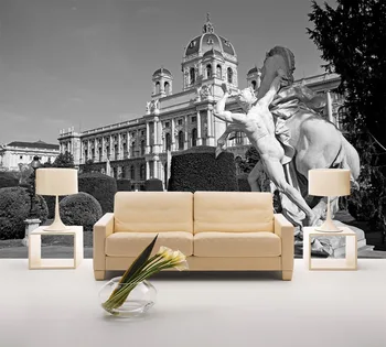 

Custom Any Size 3D Mural Wallpaper3d European Architecture Sculpture Warrior Black Background Wall Decoration Mural Wallpaper