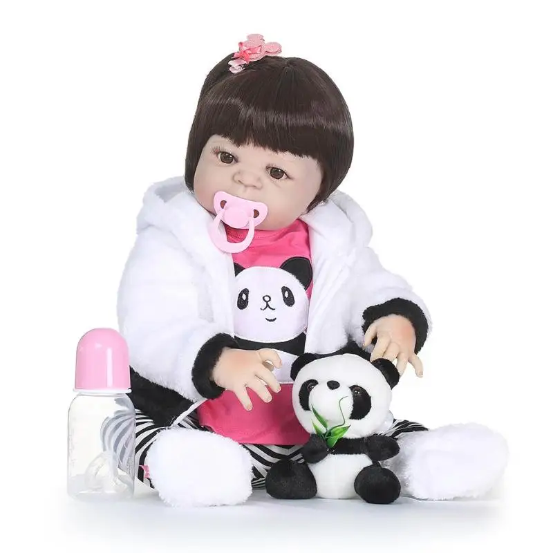

NPK Reborn Baby Doll 22in Imitation Newborn Girl Soft Silicone Playmate Toy