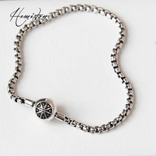Thomas Blackened Silver Color Bracelet Fit Karma Beads, European Style Fit PD Bracelet, Gift For Women Or Men