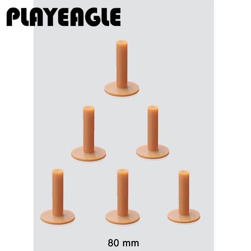 

6Pcs/Pack Golf Tees Rubber Holder Tee Driving Range Training for Golf Practice Mat with Different Size 70mm / 80mm
