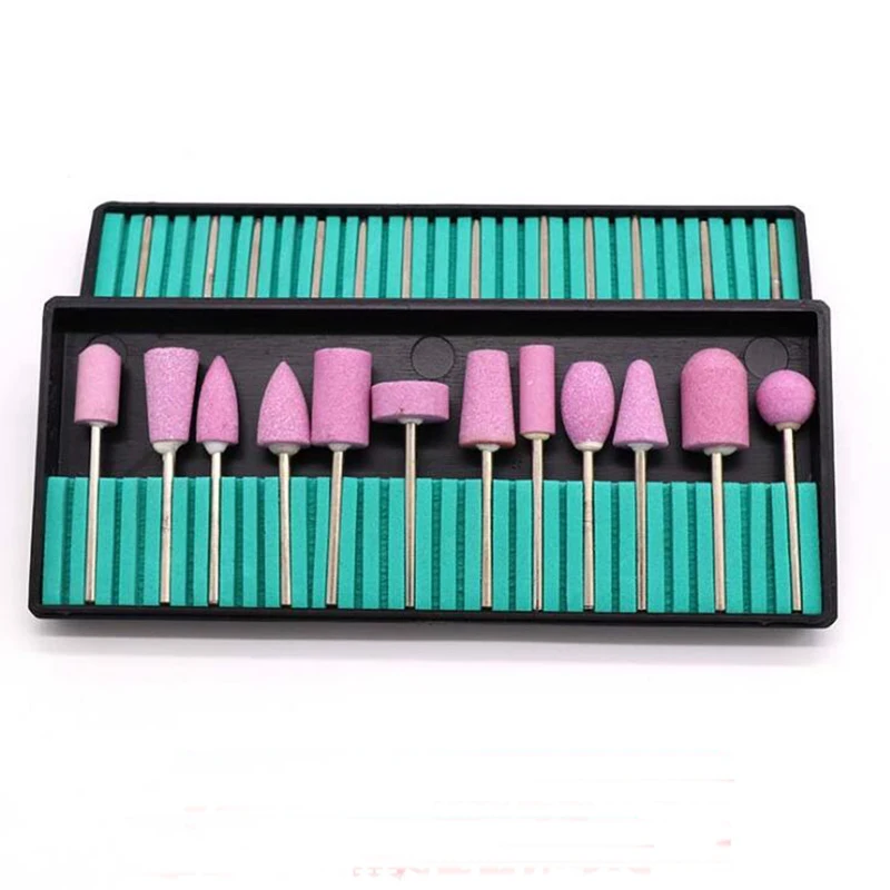 

12Pcs Ceramic Nail Drill Bits Manicure Machine Mill Cutter Electric For Manicure Polisher Grinders Accessories Nail Tool