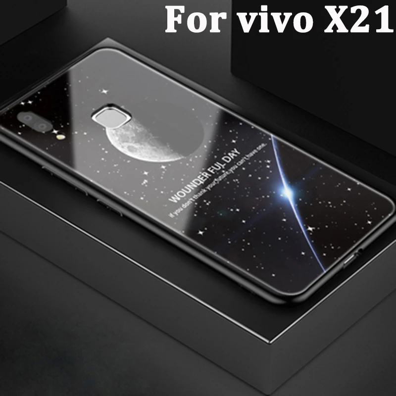 Милый мультфильм закаленное Стекло ЧЕХОЛ ДЛЯ vivo X21 защитных чехлов чехла для в