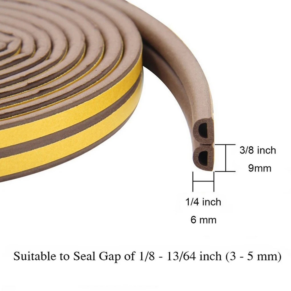 1 шт. 5 м для зачистки окон в помещении, уплотнительная полоса для дверей, окон, звукоизоляция, уплотнитель зазора D типа