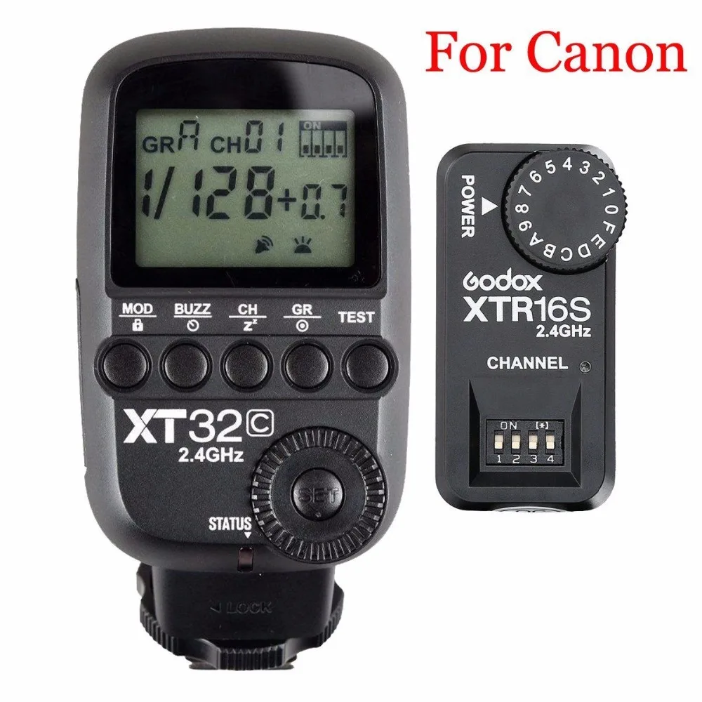 

Godox XT32C 2.4G Wireless 1/8000s High-speed sync Flash Trigger + XTR-16S for Canon / GODOX Ving V850/V860/V850II/V860II Flahses