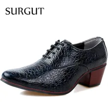 SURGUT Marque De Mode En Cuir Hommes Chaussures Point Toe Élégant Qualit En Cuir Hommes Robe Appartements Chaussures Oxford Pour Hommes D’affaires Chaussures