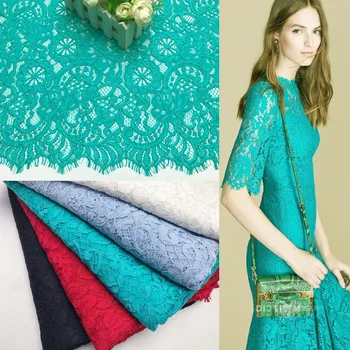 

African Cord Lace Fabric Hot Sale 150*150cm New Arrival Nigerian Eyelash Lace Fabric Guipure Lace Fabrics High Quality