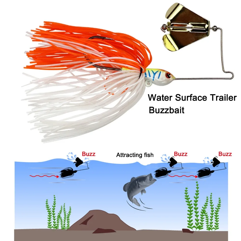 1 шт. 12,8 г Базз приманка юбка рыболовные приманки ложка Спиннербейт Topwater Buzzbait юбки приманка для щуки Snakehead снасти для ловли окуня