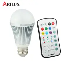 ARILUX E27 светодио дный лампочка 5730/5050 SMD AC85-265V 9 Вт RGB + W Глобус светодио дный лампочки и беспроводной пульт 2,4 г контроллер