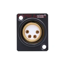 PAPRI EIZZ 4pin Female XLR Plug Connector Socket Jack Hifi Audio Headphone AMP DIY 24K gold plated Copper pins PTFE Insulator