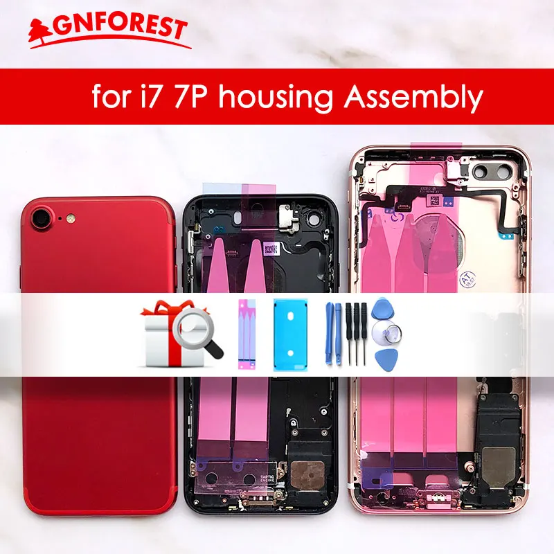 

For chassis iPhone 7 Back Housing Battery Cover Rear Door Case For iPhone 7 Plus Back Housing Middle Chassis frame with flex
