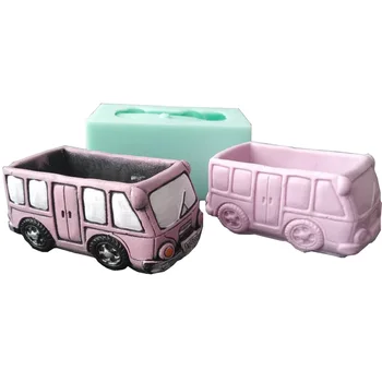 

Bus Shape Flowerpot Concrete Molds Car Plaster Gypsum Silicone Mould Succulent Plants Pot Cement Clay Mold