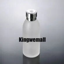 100 шт/партия 120 мл матовое стекло бутылка с серебряными крышками, косметическая упаковка, стеклянные бутылки EN04