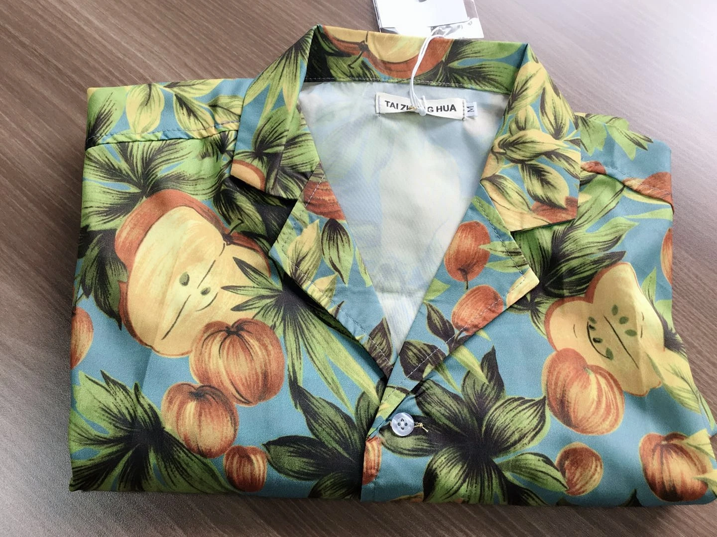 Summer Fashion Mens Hawaii Style Tree Print Short Sleeved Shirt Men Vintage Loose Hip Hop Shirt Hawaiian Shirts Ds50312