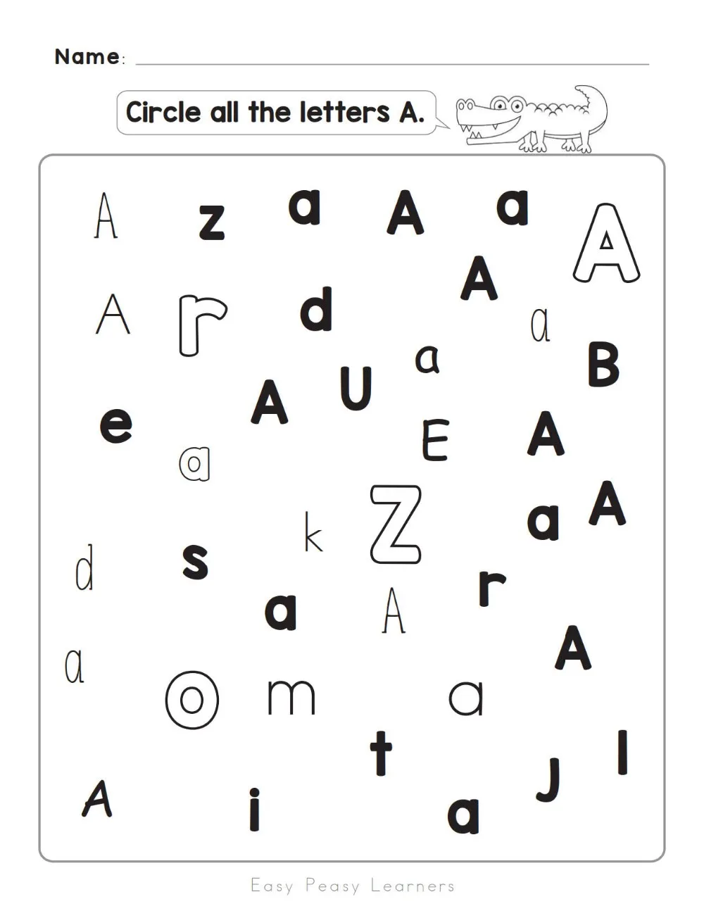 1-130 130P 5 Alphabet Worksheets5-130P_2