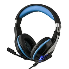 HS063 Professional Headset Gamer HiFi Stereo LED Headphones Wired with Microphone Over Ear Headphones Gaming oneodio wired professional studio pro dj headphones with microphone over ear hifi monitors music headset earphone for phone pc
