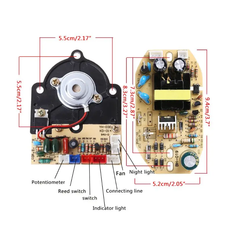 Humidifier Control Panel Circuit Board Atomizing Power Panel Mist Maker Parts