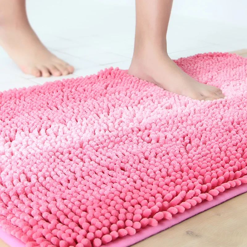Honlaker 60x90 см термоклей синель микрофибра полоса градиент коврик для ванной туалет коврики