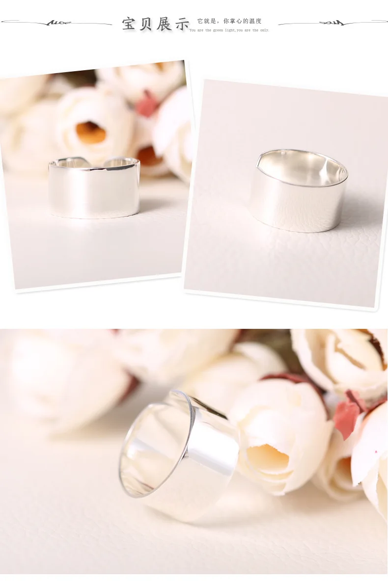 DIEERLAN 925 пробы серебряные гладкие кольца для женщин ювелирные изделия красивые открытый палец кольца для вечеринки подарок на день рождения