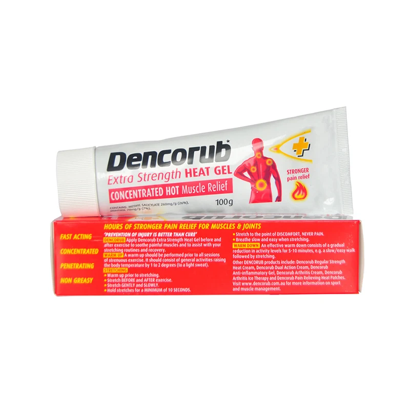 4 шт Австралия Dencorub сила тепла гель без запаха облегчение от артрита ревматизм Lumbago фиброзит боль в спине мышечная боль