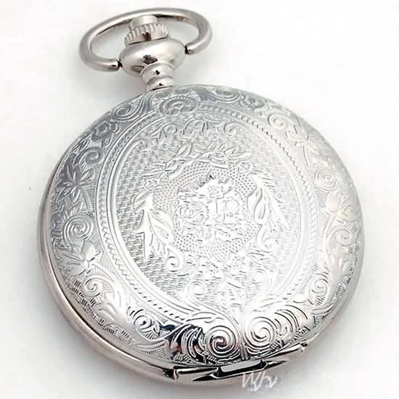 

wholesale Silver Lady New Pocket Watch Chain Fob Mechanical