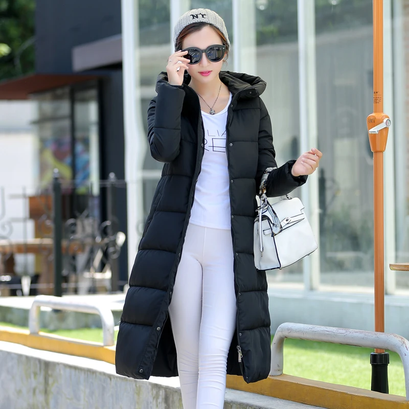 2016 New fashion Winter new women long section overcoat cotton padded jacket thicker warm Down