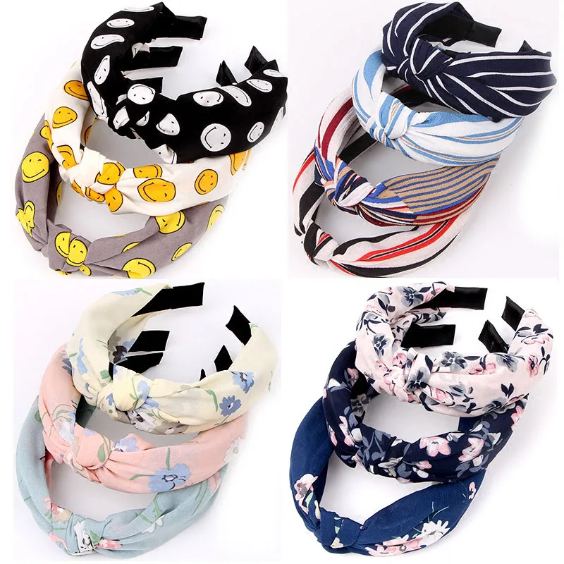LNRRABC-Wide-Bowknot-Cross-Knotting-Head-Band-Floral-Sweet-Women-Fashion-Headband-Cloth-Solid-Stripe-Dot