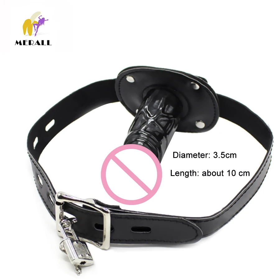 Oral Sex Deep throat training Restraint Mouth Plug Dildo Gag Penis Gag ...